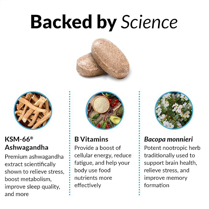FORCE FACTOR Amazing Ashwa for Stress Relief, Memory, Focus, and Immune Support Health, Ashwagandha Supplement with KSM-66 Ashwagandha for Stress, Vitamins, Minerals, and Antioxidants, 120 Tablets
