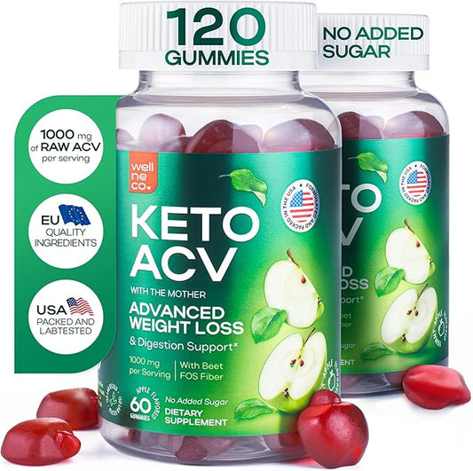 Advanced Keto ACV Gummies for Weight Loss 1000 Mg - ACV Gummies for Digestion, Metabolism, Detox - Apple Cider Vinegar, Beet FOS Fiber - Keto ACV Gummies Kelly Clarkson for Men and Women - Sugar Free