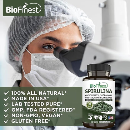 Spirulina 3000mg Supplement (500 Tablets)