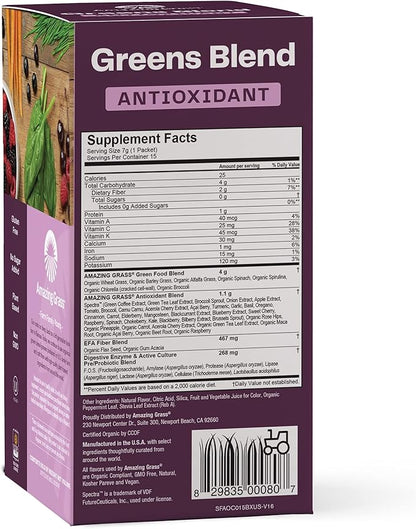 Amazing Grass Greens Superfood Antioxidant: Greens 15 Servings