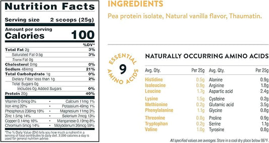 Nuzest - Pea Protein Powder - 40 Servings, 2.2 lb