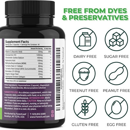 ForestLeaf - Glucosamine & Chondroitin 120 Capsules