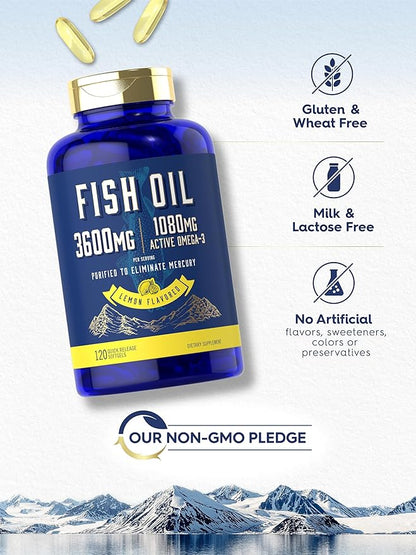 Carlyle Fish Oil 3600mg 1080mg Omega 3 | 120 Count