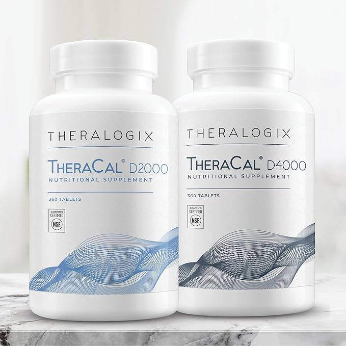 Theralogix TheraCal D4000 D3, Vitamin K2 & 90-Day Supply 360 Tablets