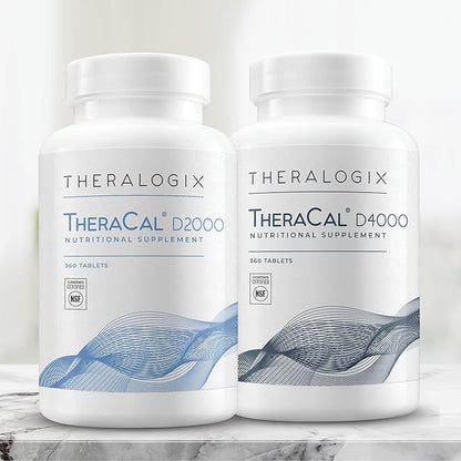 Theralogix TheraCal D4000 D3, Vitamin K2 & 90-Day Supply 360 Tablets
