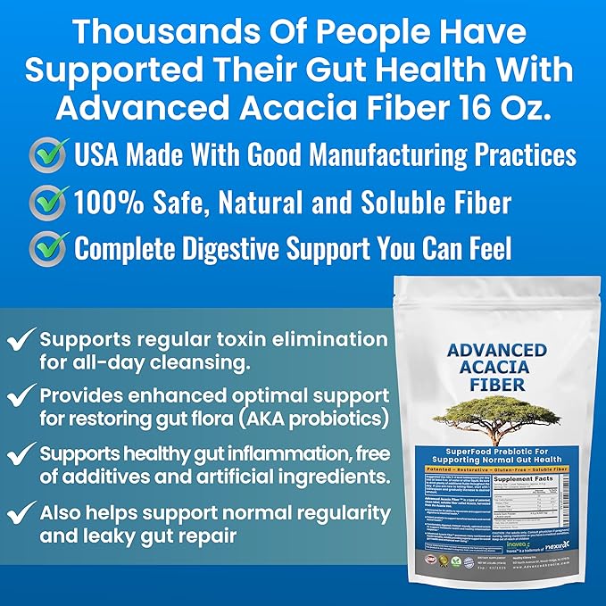 Advanced Acacia Fiber Powder 2.5 Ibs (40oz) Soluble