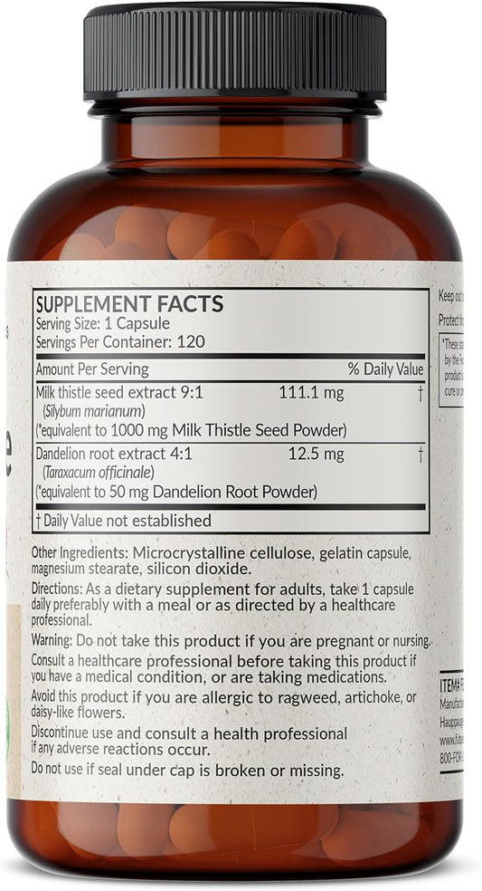 Futurebiotics Milk Thistle Silymarin Marianum & 120 Capsules
