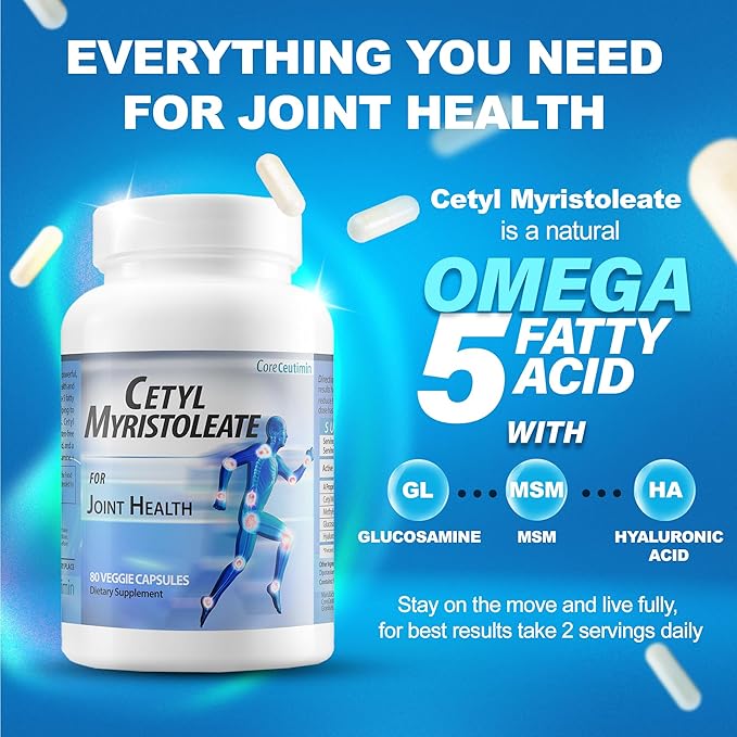 Cetyl Myristoleate - Omega 5 Fatty 80 Capsules