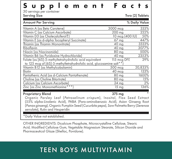 MICHAEL'S Health Naturopathic Programs Teen Boys 60 Vegetarian 30 Servings