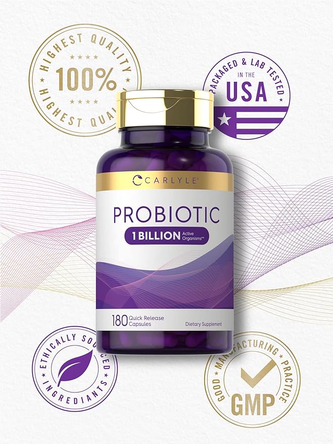 Carlyle Probiotic for Women & Men's 1 Billion 180 Quick 1 Lactobacillus