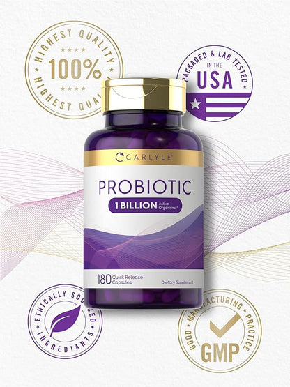 Carlyle Probiotic for Women & Men's 1 Billion 180 Quick 1 Lactobacillus