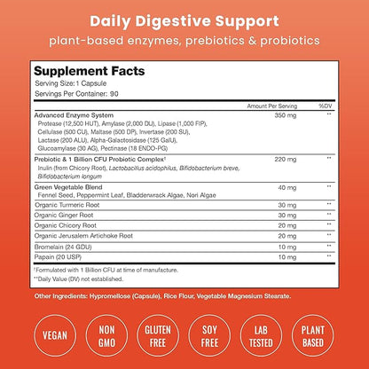 NutraChamps Digestive Enzymes with Probiotics and 90 Vegan