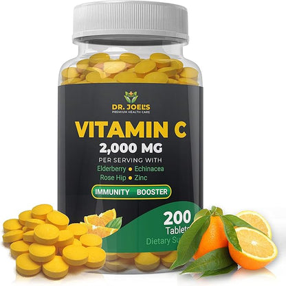 Dr. JOEL'S Immune Support Vitamin C 2000 mg 200 Tablets