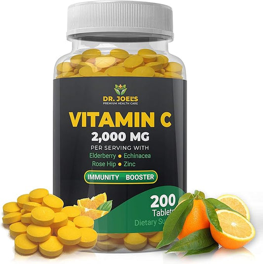 Dr. JOEL'S Immune Support Vitamin C 2000 mg 200 Tablets