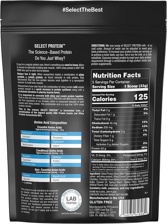PEScience Select Low Carb Protein Powder, 5 Serving,