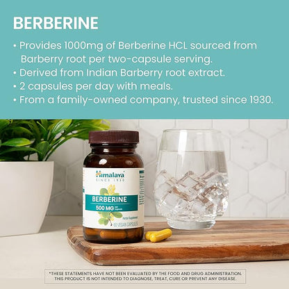 Himalaya Berberine for Metabolism & Cholesterol 1000 mg 60 Capsules