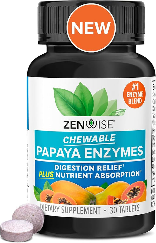 Zenwise Health Papaya Digestive Enzymes 30 Count