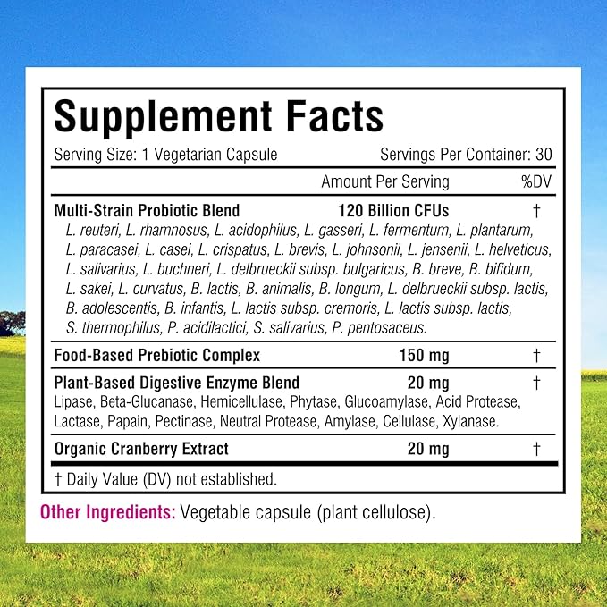 Innate Vitality Women's Probiotics, 120 Billion 32 Tested 30 Veggie
