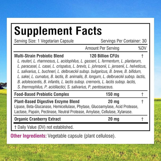 Innate Vitality Women's Probiotics, 120 Billion 32 Tested 30 Veggie