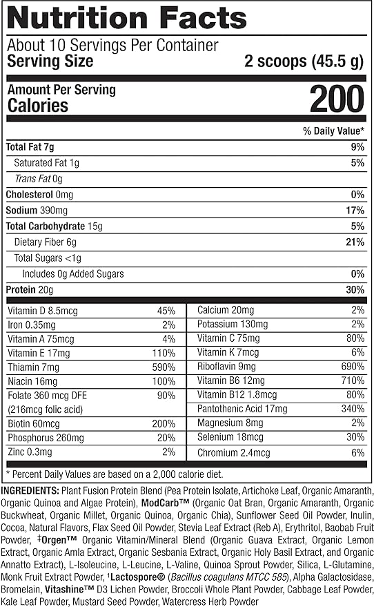 PlantFusion Complete Meal Replacement Shake 2 lb
