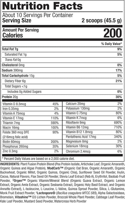 PlantFusion Complete Meal Replacement Shake 2 lb