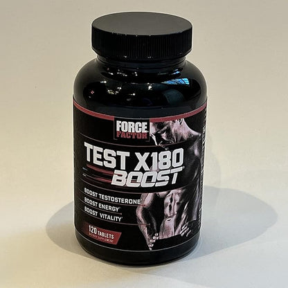 Force Factor Test X180 Boost, Testosterone Booster and Energy Supplement for Men, Boost Energy, Increase Stamina, and Enhance Vitality, with D-Aspartic Acid and Fenugreek, 120 Count (Pack of 3)