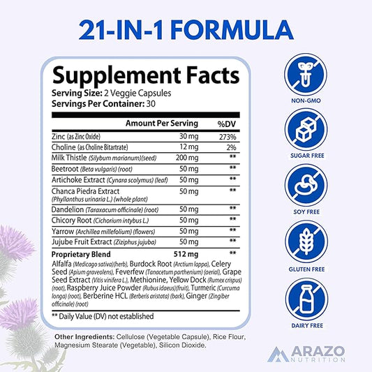 Arazo Nutrition Liver Cleanse Detox &