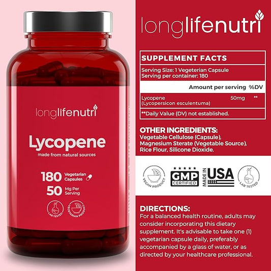 Lycopene 50mg 180 Vegetarian Capsules
