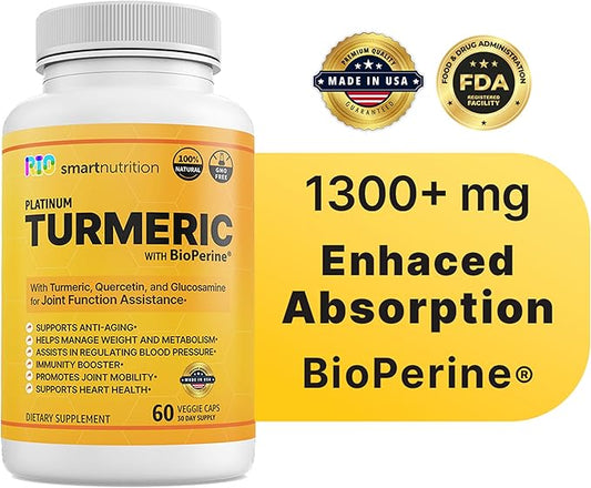 Rio Turmeric Platinum Supplement with Quercetin 60 Count