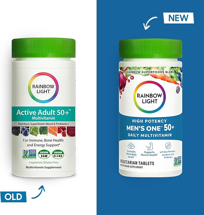 Rainbow Light Multivitamin for Men 50+, 50+ Multivitamin 150 Tablets