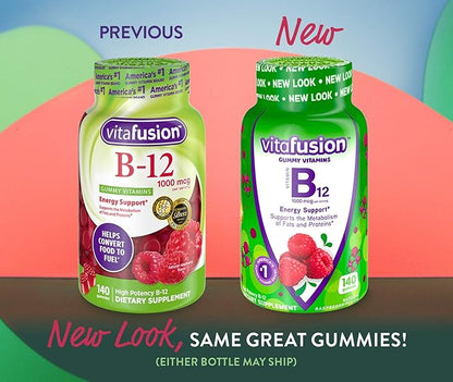 Vitafusion Vitamin B12 Gummy Vitamins 1 Brand, 90 and 60 Count