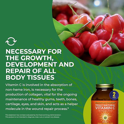 HEALTHFORCE SUPERFOODS Truly Natural Vitamin C 240 Vegan 30 Servings