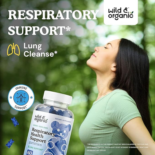 Wild & Organic Lung Detox Gummies 1000mg Mullein
