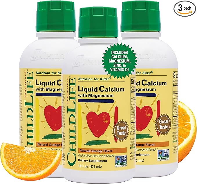 ChildLife Essentials Liquid Calcium Magnesium Supplement D3 & 16 Fl 3)