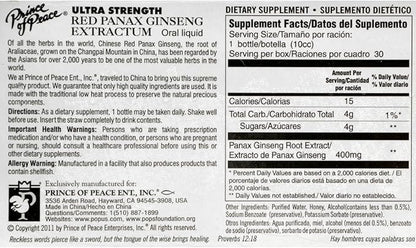 Prince of Peace Red Panax Ginseng 30 Vials