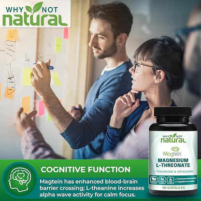 Magnesium L-Threonate Complex with Apigenin and 90 Capsules,