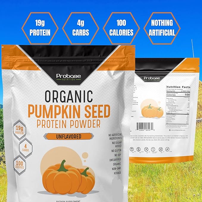 Organic Pumpkin Seed Protein Powder, Plant 1 lb