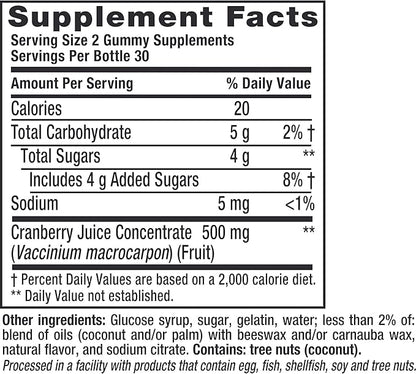 Vitafusion Cranberry Gummies for Women, 500mg 60ct