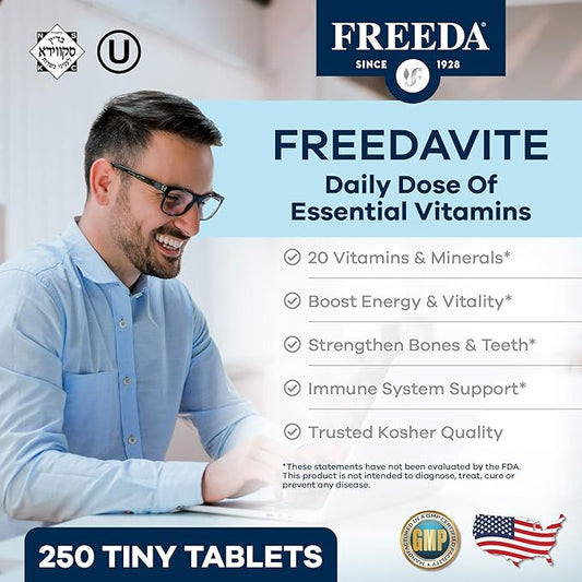 Freedavite Tiny Tablet B1, B2, B2, B6, B6, B12, B12, Biotin, 250 Count