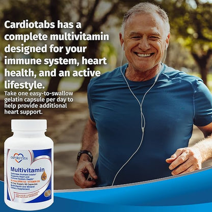 Multivitamin - Heart and Immunity Supplements 2000 IU D3, 60-Count 60-Count Bottle