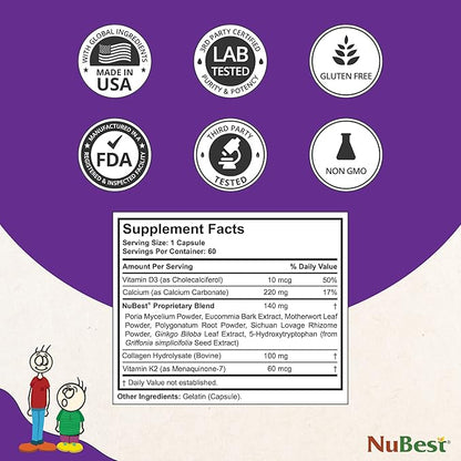 NuBest Tall 10+ - Height Growth Supplement for Children (10+) & Teens Who Drink Milk Daily, Height Growth Pills with Calcium, Vitamins & Minerals - Helps Height Increase - 12 Pack | 12 Month Supply