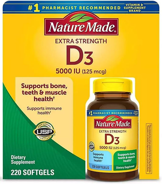 Nature Made Vitamin D-3 5000IU 220