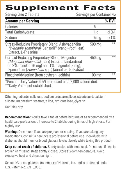 Integrative Therapeutics - Cortisol Manager - Supplement with Ashwagandha and L-Theanine - Supports Relaxation & Calm* - 90 Tablets