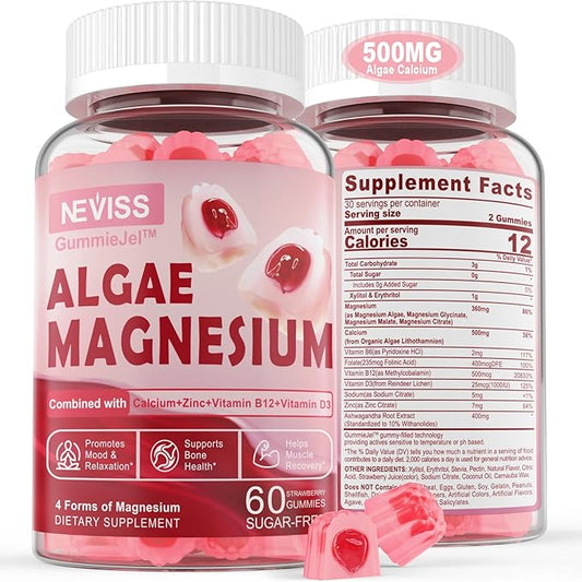 Sugar Free Calcium Magnesium Zinc Gummies, D3 | 4 Forms 60 Ct