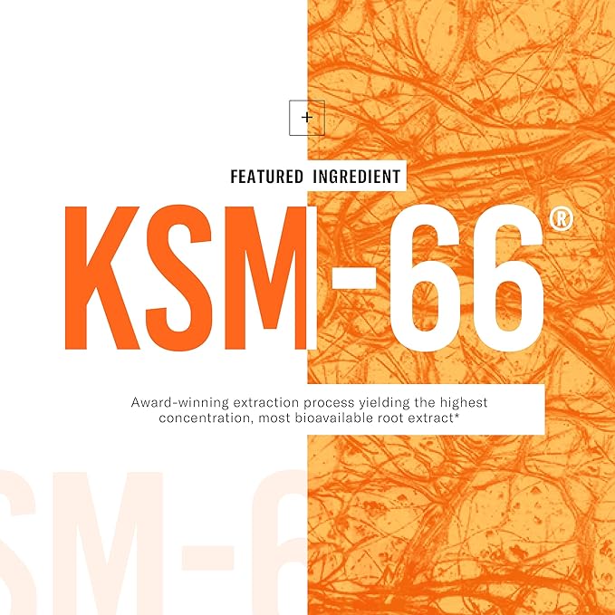 KSM-66 Ashwagandha Root Powder Extract 1,000 MG KSM66 & 5% Withanolides 60 Vegan
