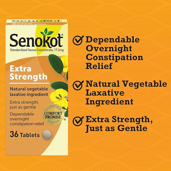 Senokot Extra Strength Natural Vegetable Laxative 36 Count 2)