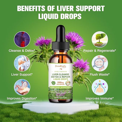 Liver Cleanse Detox & Repair Liquid 2Fl Oz 60 Days (1 Pack)
