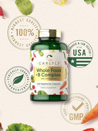 Carlyle B Complex with Whole Food 240 Capsules