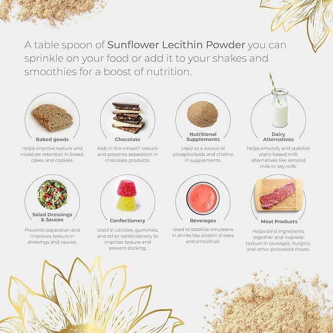 Pure Sunflower Lecithin Powder