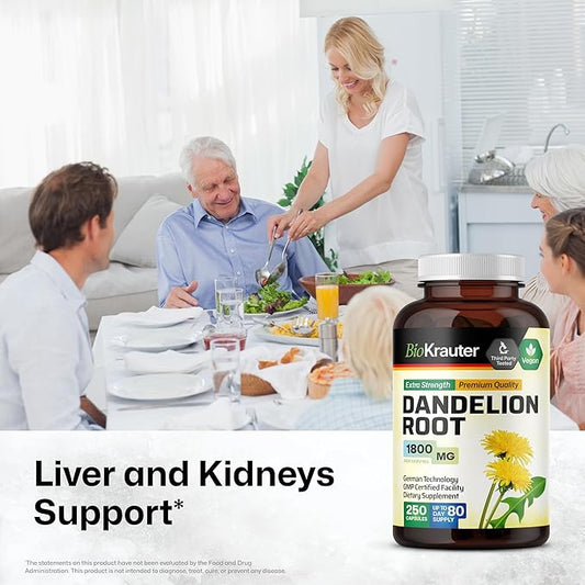 Dandelion Root Capsules 1800 mg